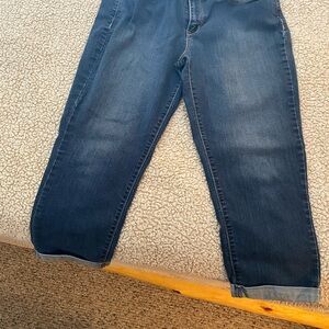 DENIZEN from Levi's Blue Denim Cropped Jeans Women Stretch Regular Fit Size 10